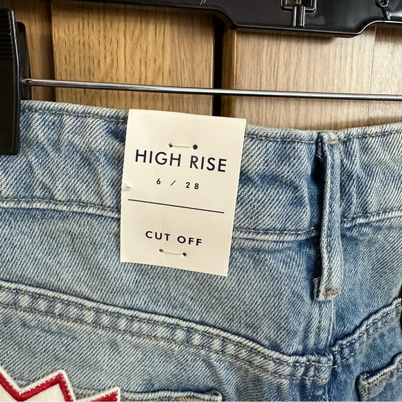 Lucky Brand High Rise Cut Off Jean Shorts BNWT - Picture 5 of 11